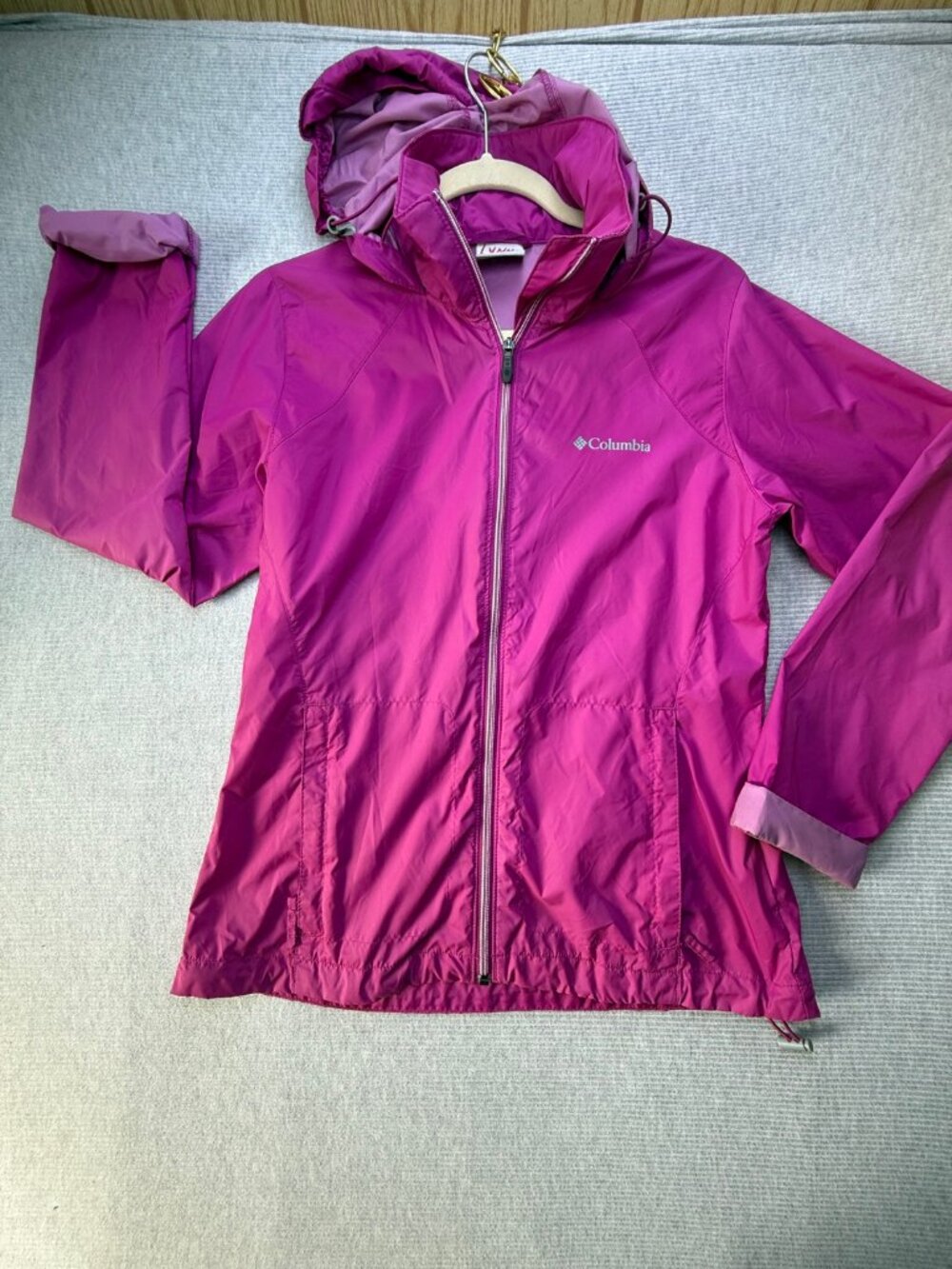 Columbia Purple Hooded Windbreaker Jacket Women's Size S